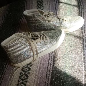 Holographic high top vans ✨